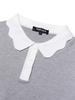 20TH HOLE Scallop Collar Long Sleeve Knit Women [Light Grey]