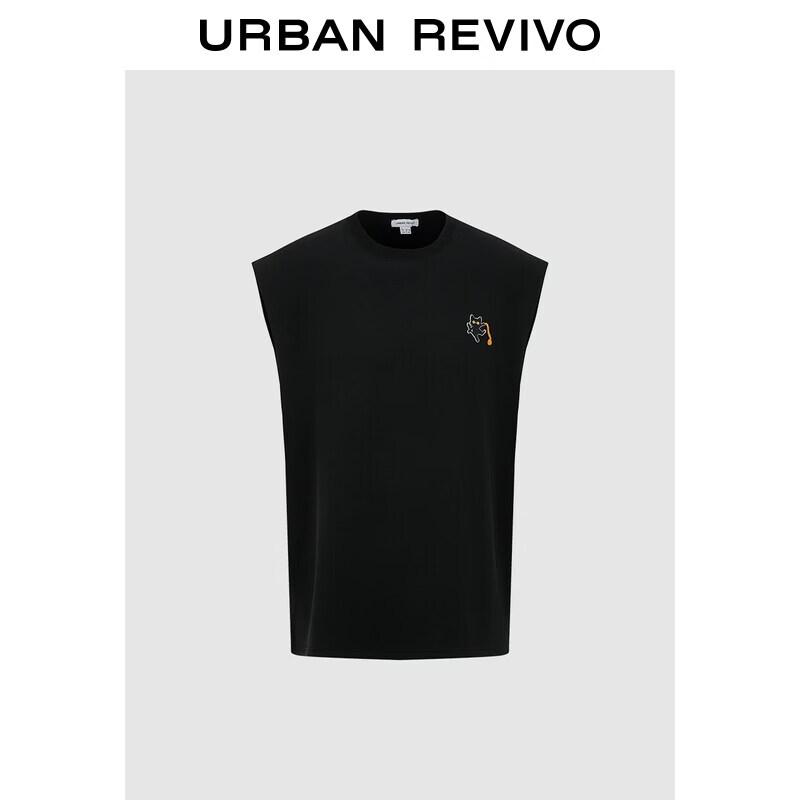 Men s Embroidered Round Neck Vest L