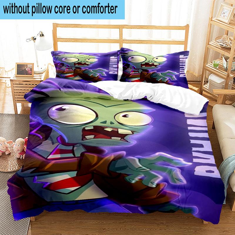 3PCS Zombie Party 3pcs Bedding,Including 3PCS Duvet Cover And 2pcs Pillowcases Perfect for Christmas,Ideal for Bedroom, Dormitory