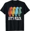 Lets Rock Electric Guitar Music Lover Band Guitarist Retro TShirt Unisex Summer Tshirt Fashion Causal T Shirt Tees