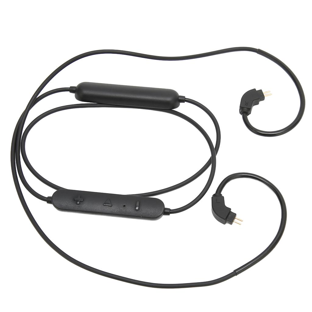 Earphone Cable 2 Pin Rechargeable Replace Upgrade Earbuds Wireless Cable with Mic Volume Control