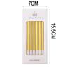 6PCS/1Box Thin Long Birthday Cake Candle Halloween Creative Slender Pencil Style Birthday Candle Christmas Party Cake Decoration