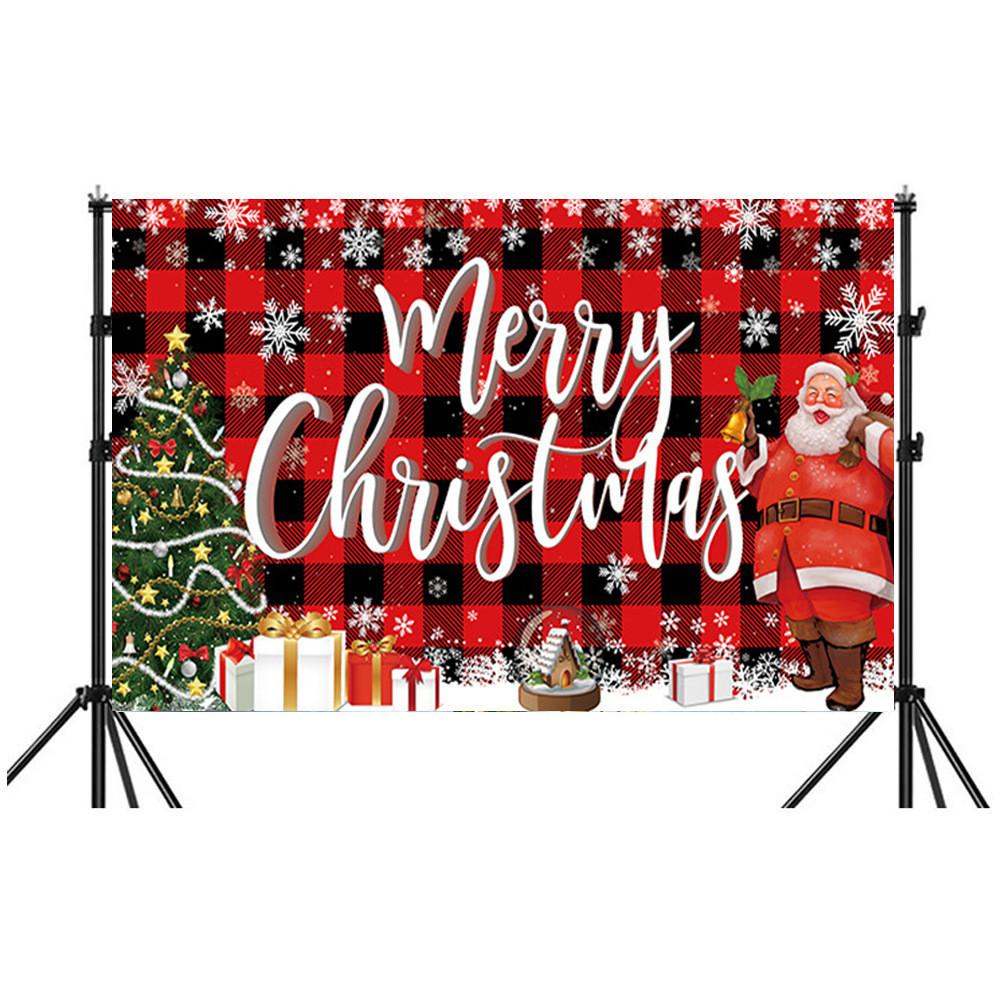 Christmas Background Banner Polyester Festival Party Decor For Holiday Event