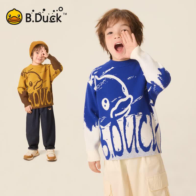 B.Duck Boys Cartoon Knit Sweater 120