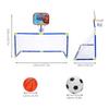 Alomejor1 Soccer Basketball Goal Christmas Toy Gift Simple For Indoor and Outdoor Includes Toy Set [2-in-1] & Set, Set, Assembled, Portable, Foldable,