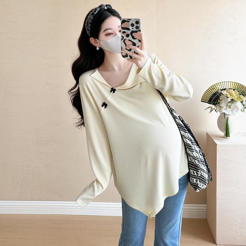 

2026 Spring/Autumn Korean Casual Soft Bow T-shirt XL