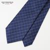 Yorker Windowpane Check Pattern Tie NB921084 Blue Navy [New Blue]