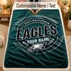 Flanel BattaniyePhiladelphia Eagles Özel İsim Metni Kişiselleştirilmiş Yumuşak Sıcak Atkı Battaniye Ev Dekorasyonu Hediye