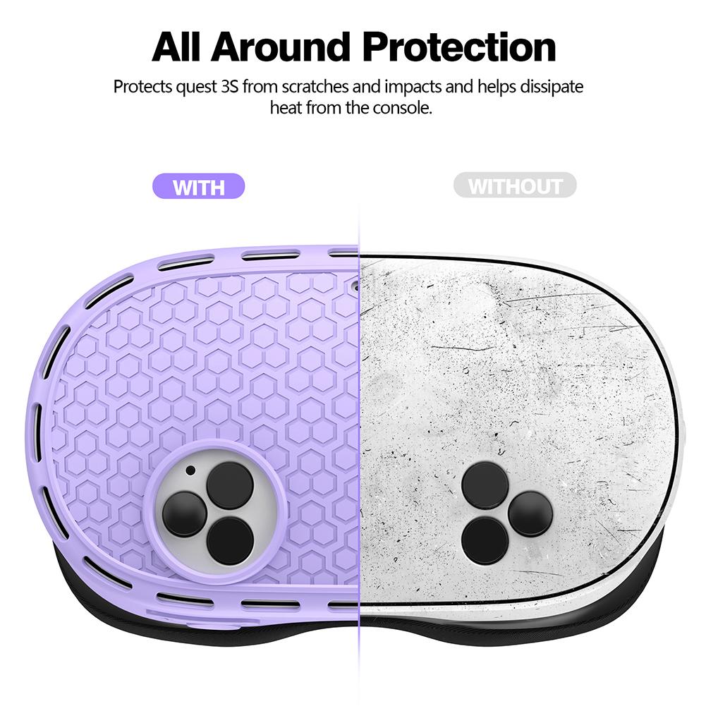 Silicone Host Protective Cover Drop-Proof Host Protector Waterproof VR Headset Protector for Meta Quest 3S Accessories