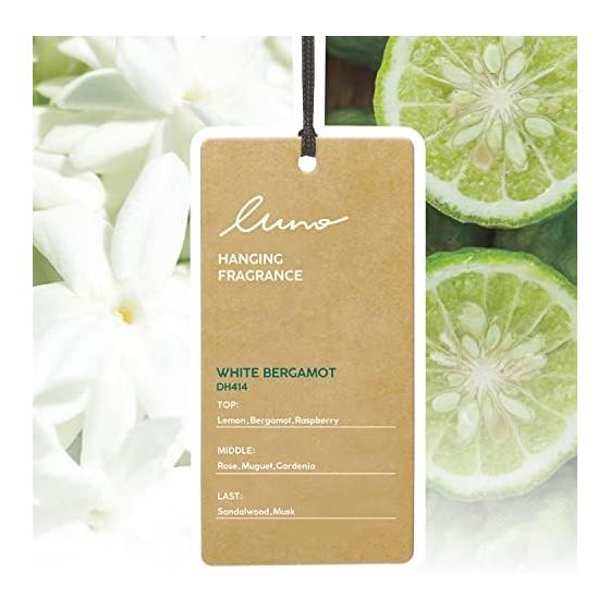 CARMATE LUNO Room Fragrance Hanging Air Freshener Hanging Paper White Bergamot Scent Luno DH414
