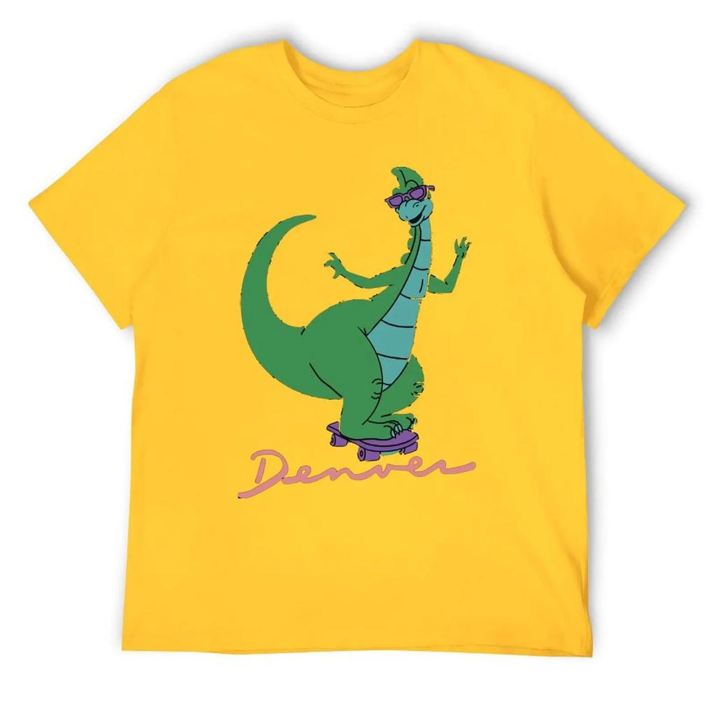 Denver The Last Dinosaur Mouse Pad For Sa T-shirt Harajuku Sport Top Tee Funny Graphic Travel Graphic USA Size