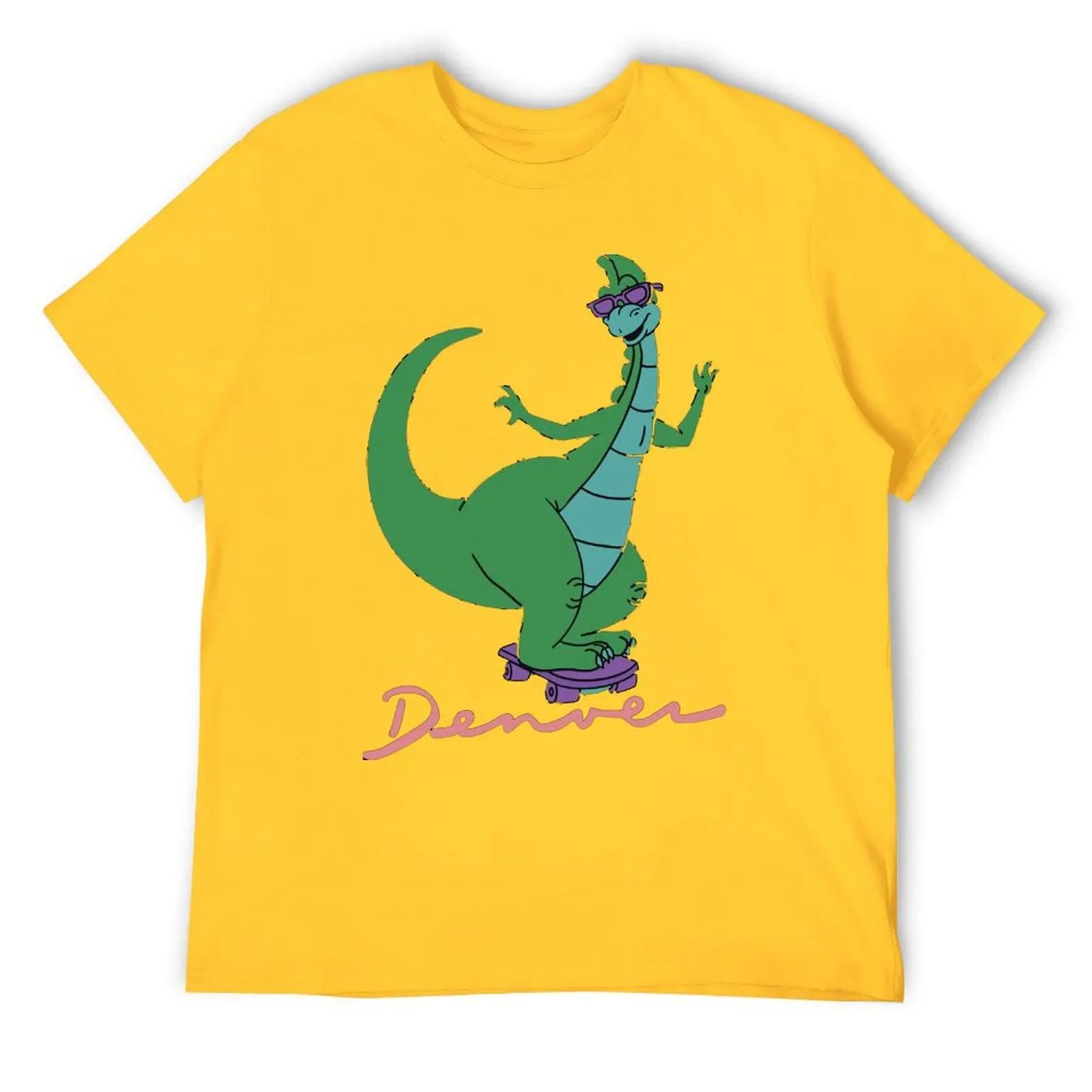 

Denver The Last Dinosaur Mouse Pad For Sa T-shirt Harajuku Sport Top Tee Funny Graphic Travel Graphic USA Size XL
