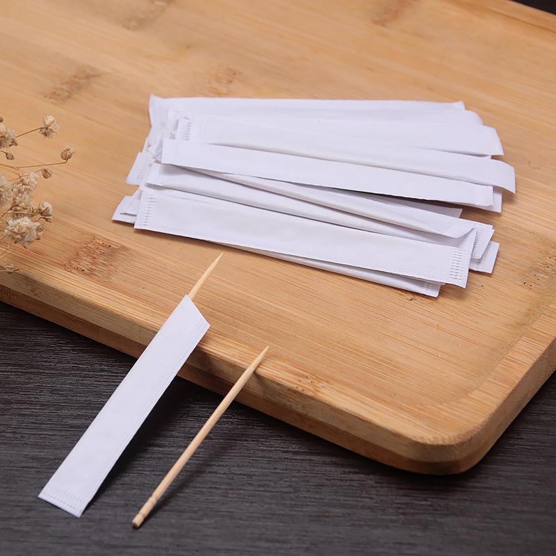 1000Pcs Bamboo Toothpicks Fruit Tooth Picks Restaurant Hotel Tooth Sticks Kraft Paper Toothpicks Individual Packing