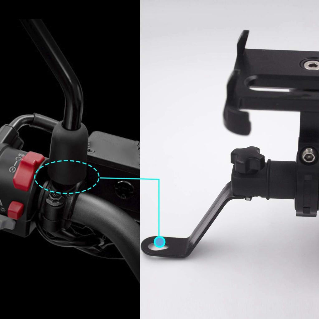 Panatiroy 2pcs 10Mm Bolt By Mirror Extender Mount Cell Phone Converter Extension Mount Bracket