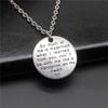 Round Engraved Words Charm Encourage Tags Pendant Necklace With Chain For Inspirational Motivational Gift For Jewelry