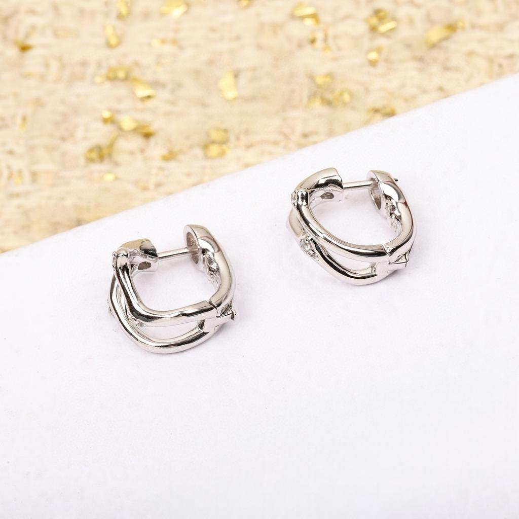 New Hot Brand Vintage Zircon Earrings for Women Luxury Jewelry Fashion Vine Type Designer Eardrop Pure 925 Sliver Clip Earrings