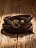 Neues Armband für Männer Punk-Stil Mehrschichtig Leder Mit Buchstaben Vintage Einfaches Design Für Schutz Glück & Energie Schmuck