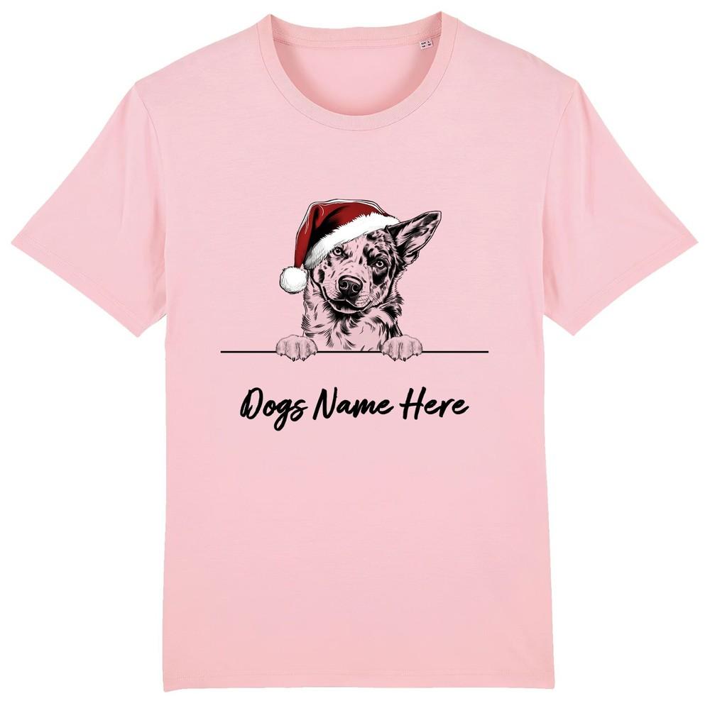 

АВСТРАЛИЙСКАЯ КРС Персонализированная Рождественская Футболка для Собаки Мужская Женская Детская Имя Собаки 2XL