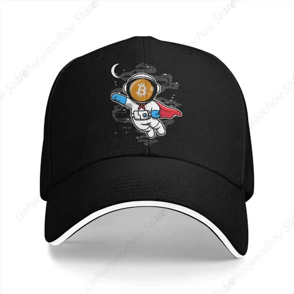 To The Moon Crypto Token Baseball Cap Unisex Hats Visor Protection Snapback Funny Astronaut Bitcoin Gifts Caps