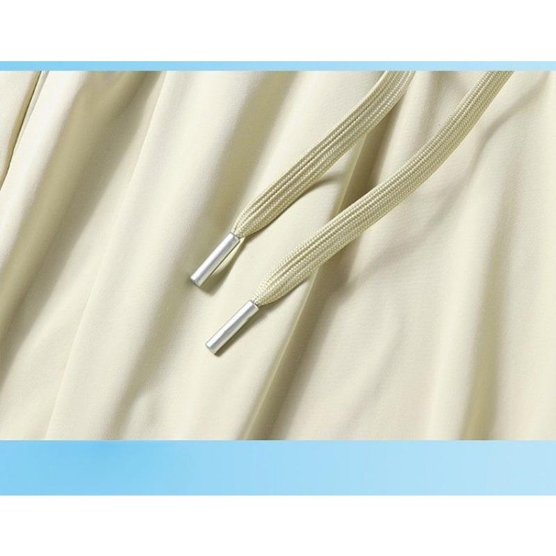 Ice Silk Sun Protection Pants for Women Summer Loose Straight Wide Leg Breathable Cooling Trousers