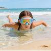 Kids Swim Goggles with Nose Cover Wide View Diving Glasses Snorkel Mask Comfort Fabric Strap Swimming Goggles for Boys & Girls