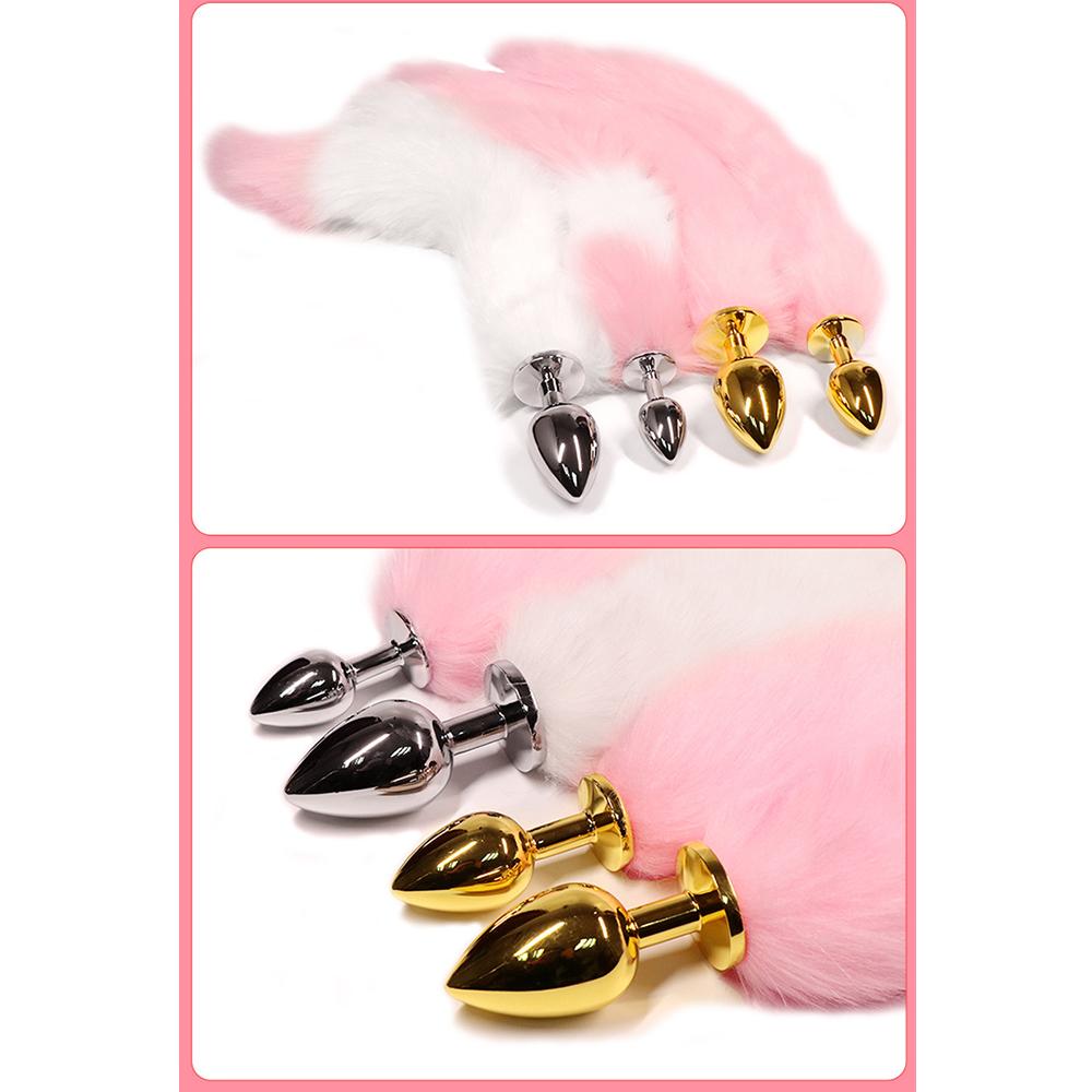Fox Tail Butt Plug SM Bondage Toy, Anal Plug With Furry Tail, Couple Role Play Training Intimate Toy, Adult Erotic Sex Product