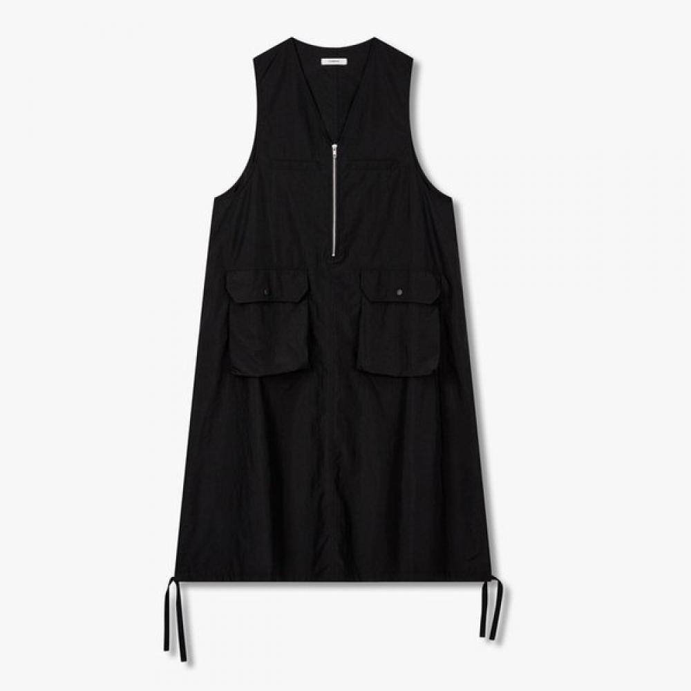 

Studio Tomboy Half Zip V Neck sleeVeless Dress 9176241986ct blacks/OS