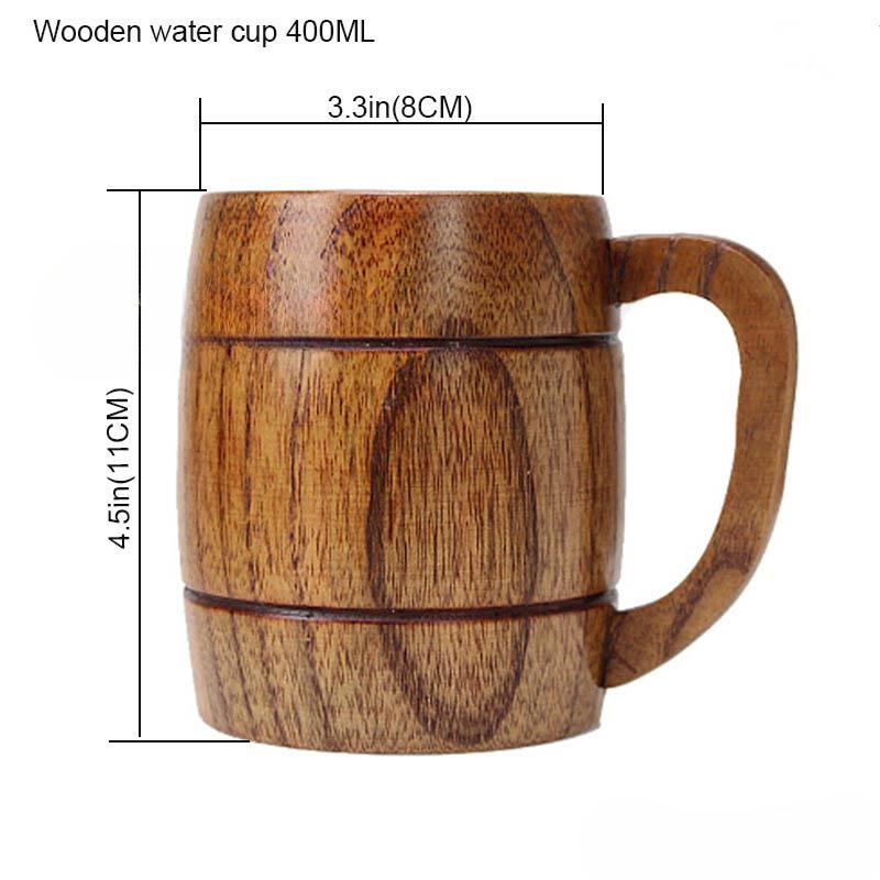 

Кружка из натурального дерева, пивная чашка, Ретро, ​​чай, пиво, молоко, кружка с ручкой, офисная кружка для питьевой воды, кофе, барная пивная кружка Wood color
