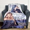 1Pc Starlit Glamour Portrait Blanket Soft Throw Blanket For Home Bedroom Bed Sofa Travel Office Solid Christmas Blanket
