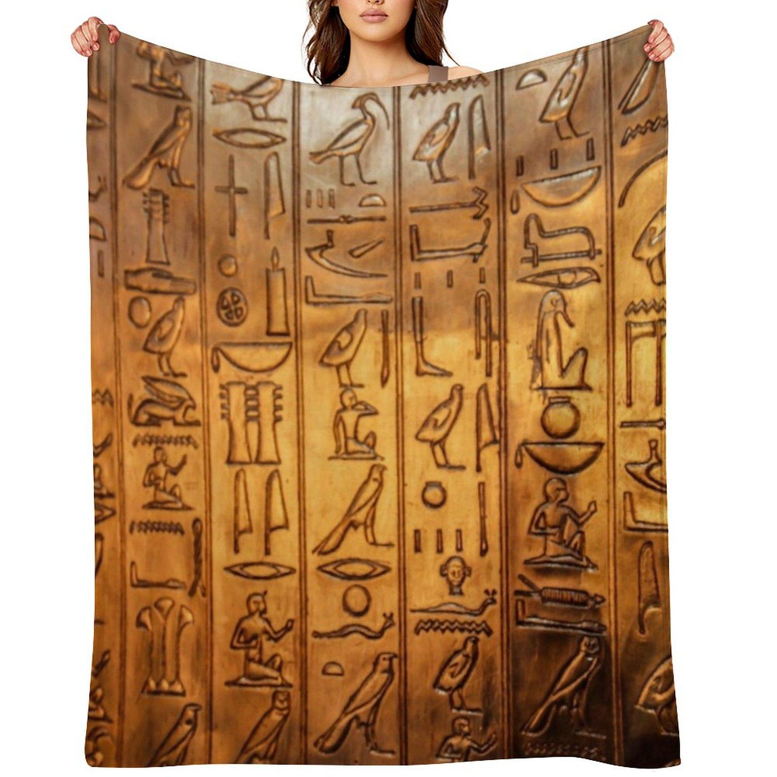 Египетские иероглифы Плед Дизайнерский Детская кровать Постельный плед Пледы 30x40in