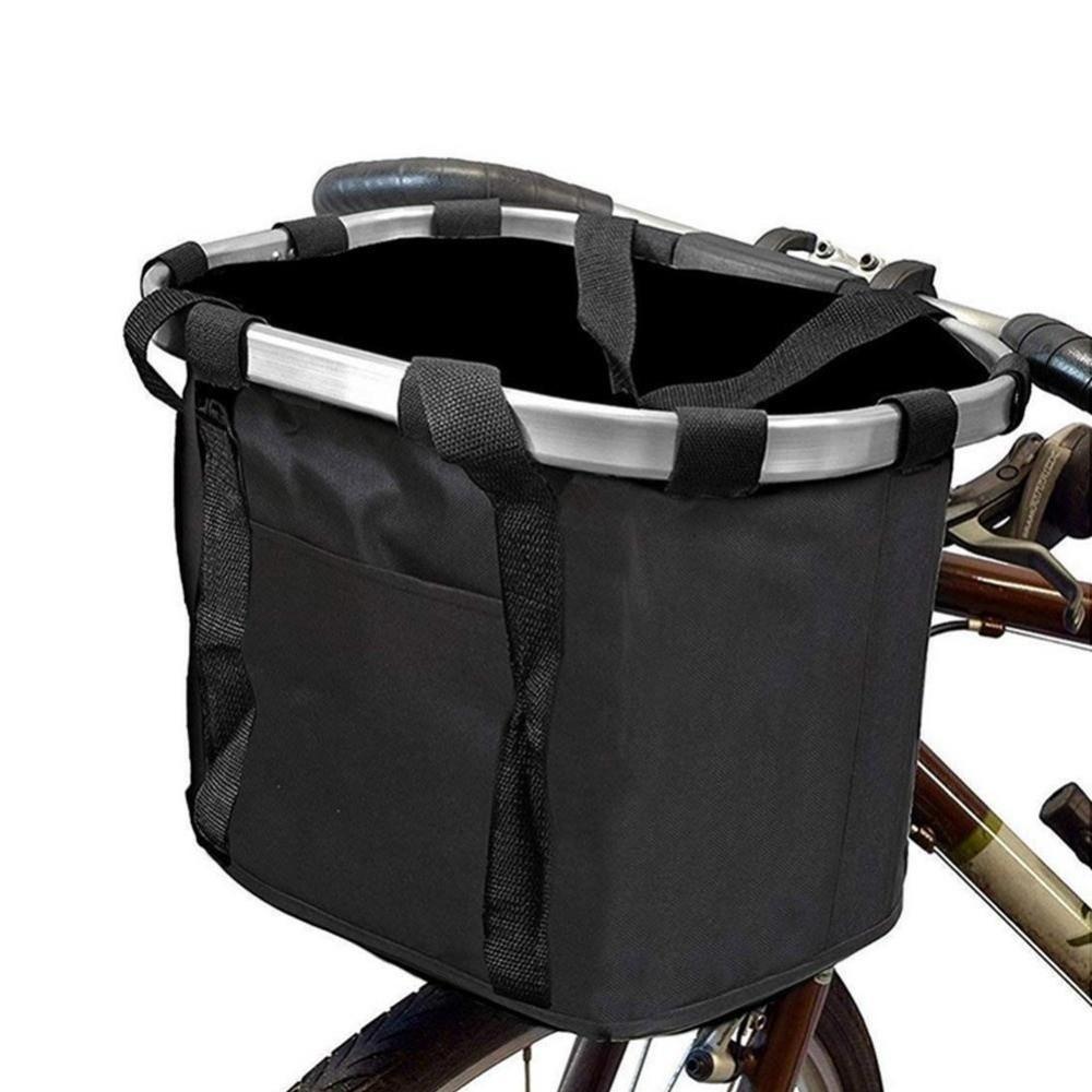 5KG Load Capacity Bicycle Front Basket 2 in 1 Design Handlebar Hanging Bag for MTB Cycling