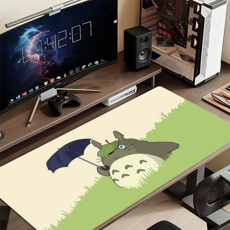 Totoro Mouse Pad, Large Gaming Desk Mat, Non-slip XXL Mousepad for Laptop & Tablet, Mini PC Playmat with Stitched Edges
