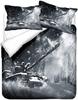 3D Cartoon Panzer Armee Muster Junge Mann Wohnheim Bettbezug mit Reißverschluss, Polyester Mikrofaser Bettwäsche Set Bettbezug und Kissenbezüge 75*50