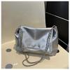 Summer Solid Color Large Capacity Foreign Style Trend Underarm Commuting Chain Stray Shoulder Support Extra Large Women'S Bag