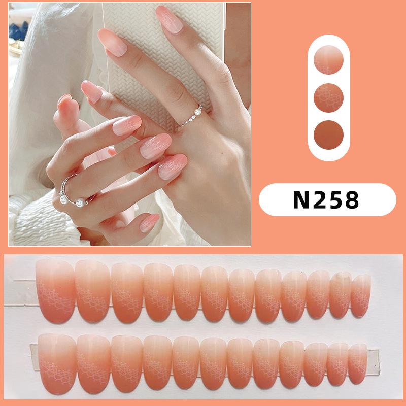 

Свежие градиентно-розовые французские наклейки для накладных ногтей - Коллекция Весна/Лето