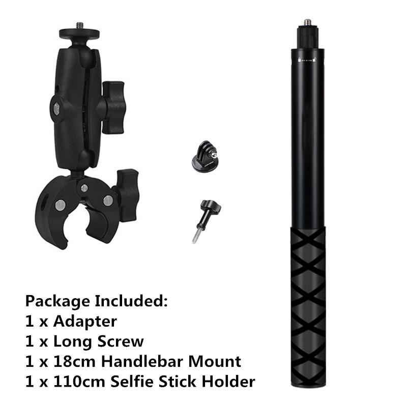 For GoPro 13 12 11 10 9 8 Motorcycle Bicycle Holder Handlebar Mount Bracket For Insta360 X5 X4 DJI OSMO Action 5 Pro Accessories