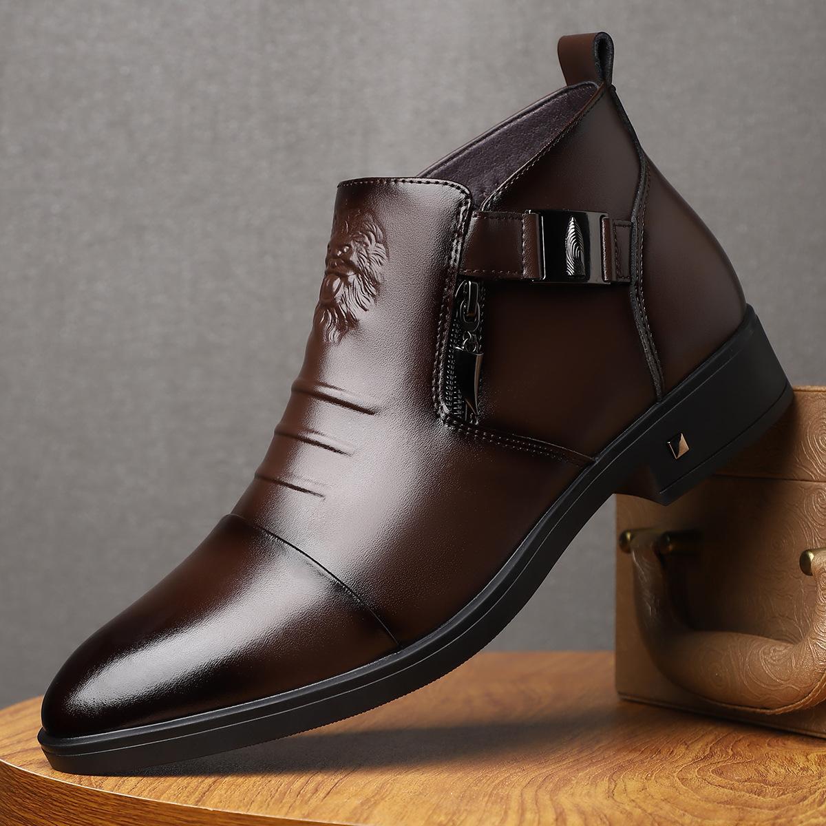 

Новая мужская деловая повседневная кожаная обувь с низким верхом, в британском стиле, с острым носком, модная трендовая универсальная кожаная обувь 39 бордовый