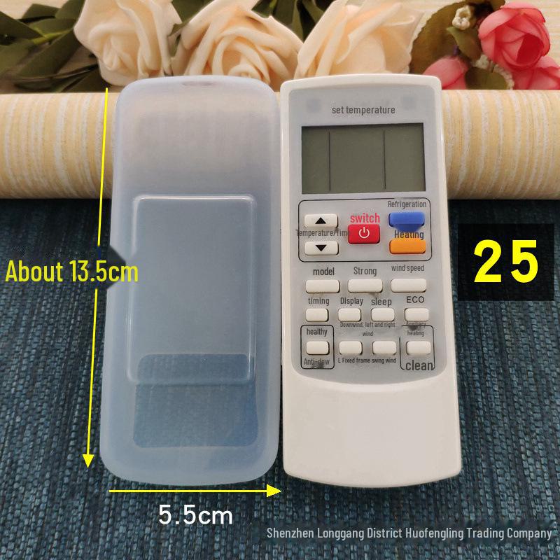 Funda protectora de silicona transparente para control remoto, antipolvo y anticaídas, para aire acondicionado, TV y decodificador