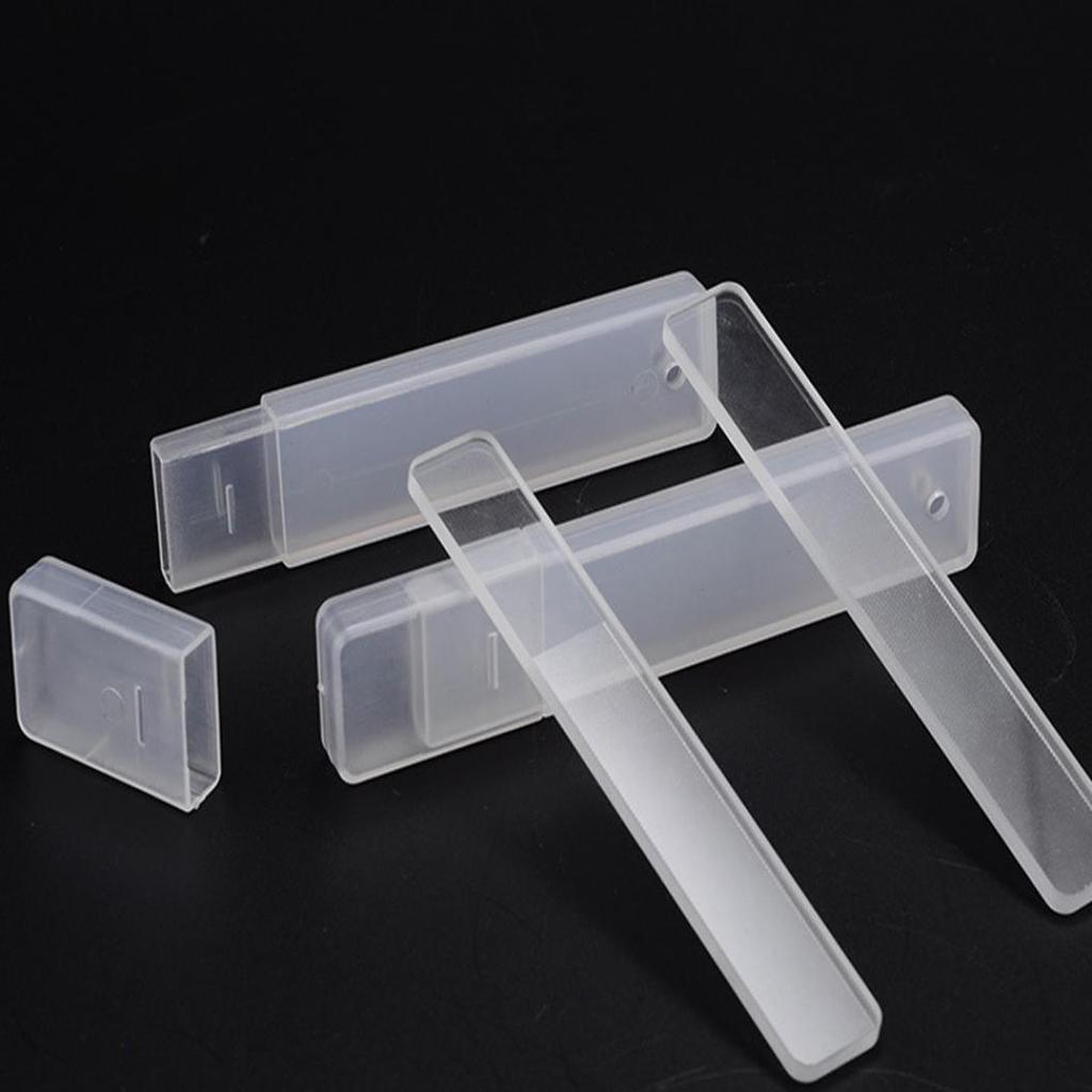 Mini Clear Glass Nano Nail File Rectangle