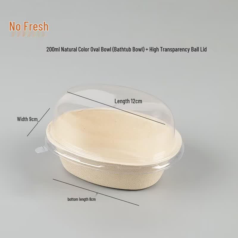 Disposable Pulp Dessert Bowls with Lids