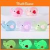 Adorable Heart-shaped Glowing Elephant Figurine Resin Decoration Cute Miniature