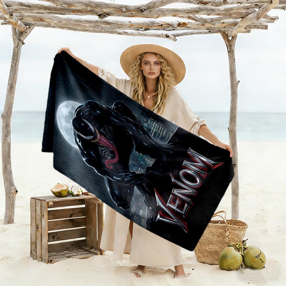 Venom vibrant beach towel Foldable swimming & surfing Vibrant Pattern Perfect Gift for Friends & Family