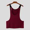 INCERUN Canottiera Cami da Uomo con Scollo a U Patchwork Senza Maniche Larga