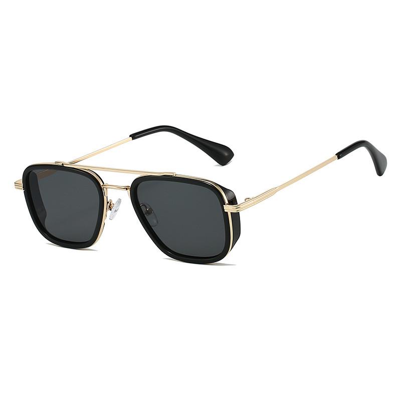 Vintage Punk Square Sunglasses For Men Uv400 Sun Protection Outdoor Fashion Accessory