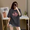 Women's 2024 European Oversized Short-Sleeve Round Neck T-Shirt - Trendy Summer Student Style
