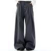 Unisex Trendy Striped Pleated Wide-Leg Drapey Pants - Autumn/Winter Collection
