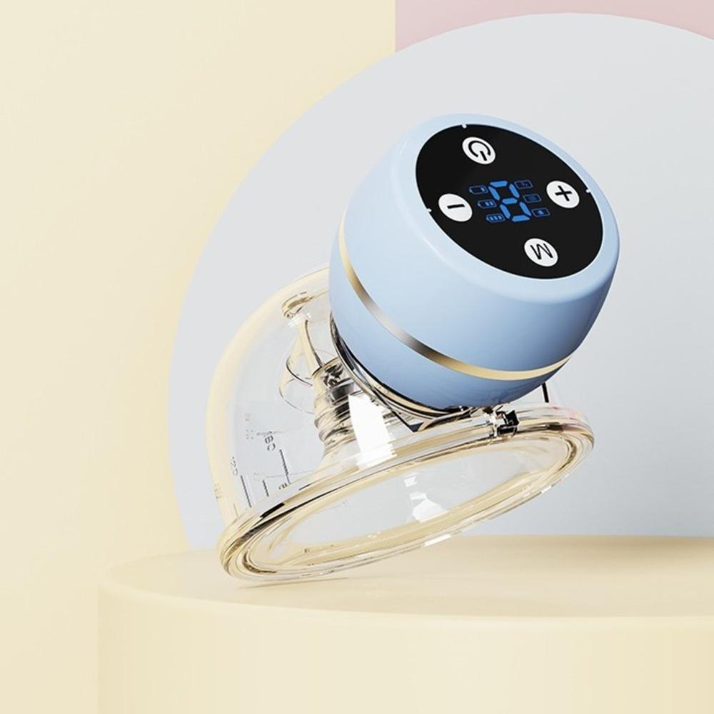 

LED Display Hands Free Breast Pump Longer Battery Life Silent Breast Pump Postpartum Care небесно-голубой
