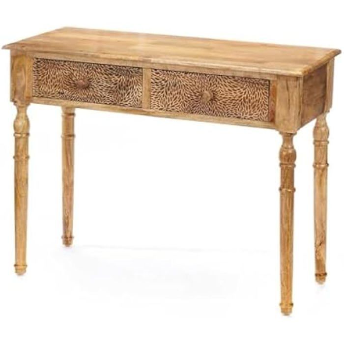 Meuble D'entrée - GIFT DECOR - 19144 - 2 Tiroirs - Bois Massif - Multicolore