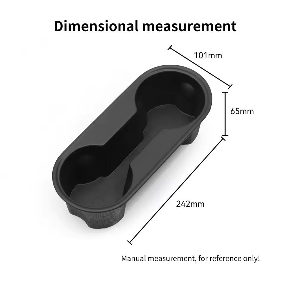 2Pcs for Mazda CX-80 CX80 2025 TPE Water Cup Holder 3rd Row Non-slip Insert Drinks Tray Organizer Car Interior Accessories