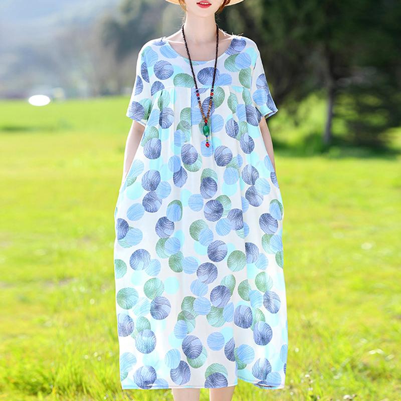 

Элегантные женские свободные платья больших размеров, повседневные длинные платья с винтажным принтом и рукавами, летняя одежда 5XL